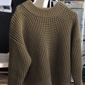 Everlane Wool-Cashmere Waffle Square Crew XL XS